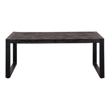 Salontafel Mangohout Britt 110 Zwart, Huis en Inrichting, Tafels | Salontafels, Verzenden, Nieuw, Industriële meubels, Overige vormen