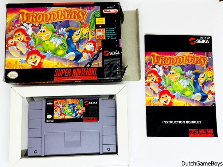 Super Nintendo / Snes - Troddlers - USA, Spelcomputers en Games, Games | Nintendo Super NES, Gebruikt, Verzenden