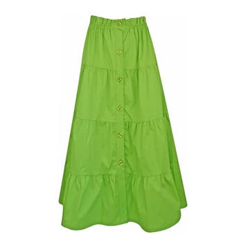Verysimple • groene maxi rok • M (IT44), Kleding | Dames, Rokken, Maat 38/40 (M), Verzenden, Verysimple, Nieuw