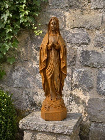 Beeld, heavy metal statue of Saint Mary the virgin - 39 cm -
