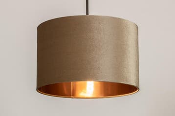 Rietveld Hanglampen - Taupe, Koper - Stof, Metaal, Verzenden, Nieuw
