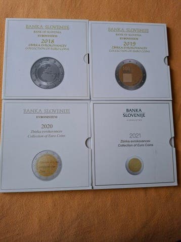 Slovenië. Year Set (BU) 2018/2021 (4 sets) (Zonder, Postzegels en Munten, Munten | Europa | Niet-Euromunten