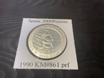 Spanje. Juan Carlos I. 2000 Pesetas 1990-M (Zonder
