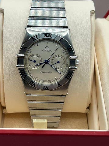 Omega - Constellation Manhattan Day-Date - Blued Steel, Nieuw