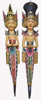 Figuur - Lord Rama & Goddess Sita (2) - Hout