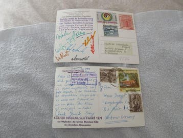wereld - Bevat de originele handtekening van de, Gestempeld