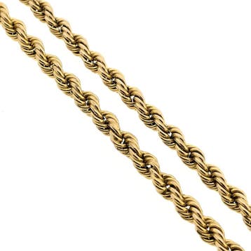 8 karaat gedraaide schakelketting, Ophalen of Verzenden, Gebruikt, Geel, Goud