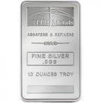 10 troy ounce - Zilver .999 - 10 oz NTR .999 Fine Silver Bar, Postzegels en Munten