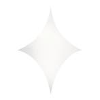 WENTEX® Stretch Shape Diamond 375 cm x 250 cm, wit, Verzenden, Nieuw