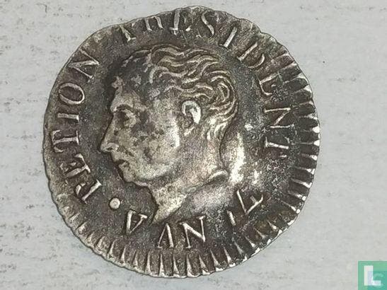 Haïti - Haiti 12 centime AN 14 (1817 - type 1), Postzegels en Munten, Munten | Amerika, Losse munt, Goud, Zilver, Verzenden