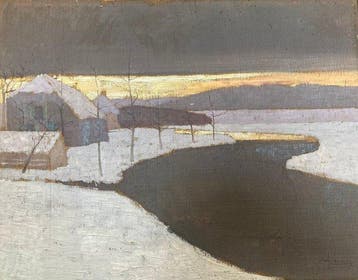 Tony Van Os (1886-1945) - Winter aan de Schelde, Antiek en Kunst