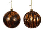 Luxe Kerstballen 8 cm Zwart en Koper onbreekbaar set 2 stuks, Ophalen of Verzenden, Nieuw