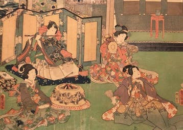 Afbeelding uit het verhaal van prins Genji - Utagawa