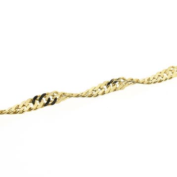 Midas gouden Singapore schakelketting., Ophalen of Verzenden, Gebruikt, Goud, Goud