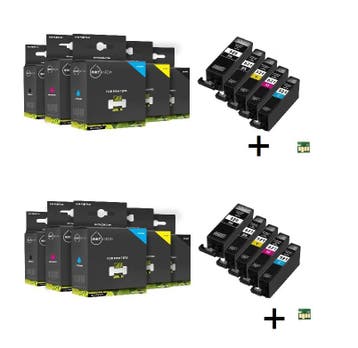 Geschikt AANBIEDING Canon pgi-520 en cli-521 serie10X MET, Nieuw, Cartridge, Inktmedia