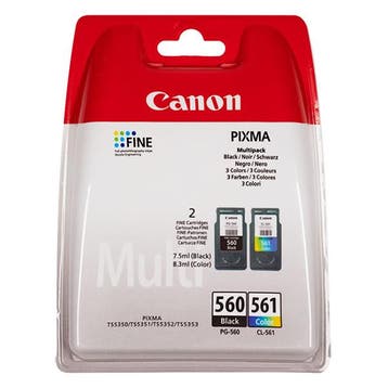 Canon PG-560 / CL-561 multipack zwart en kleur Inktcartridge, Verzenden, Nieuw, Canon