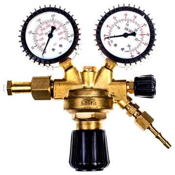 Co2 Reduceertoestel - Reduceer Ventiel - Dubbele Manometer -, Ophalen of Verzenden