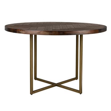 *WOONWINKEL* Ronde Eettafel Visgraat Acacia, Huis en Inrichting, Tafels | Eettafels, Verzenden, Nieuw