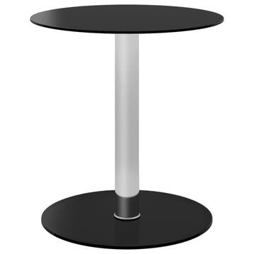 vidaXL Salontafel 40 cm gehard glas zwart, Verzenden, Nieuw, Glas, 50 tot 75 cm