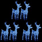 vidaXL Kerstrendieren 6 st 240 LEDs acryl blauw, Verzenden, Nieuw