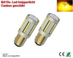 2x BA15s CANBUS Knipperlicht Oranje 66smd 10-30v, Verzenden, Nieuw