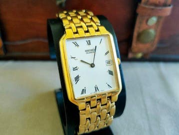 Seiko - Classic Tank Gold Platted Dress Watch - Zonder