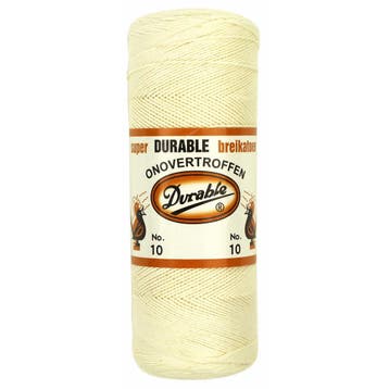 Durable Breikatoen Nr. 10 - 087 ecru - Katoen Garen, Hobby en Vrije tijd, Breien en Haken, Ophalen of Verzenden, Nieuw