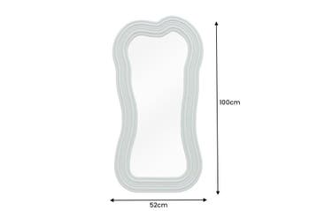 Design wandspiegel ALICE II 100cm pastel saliegroen - 43163, Huis en Inrichting, Woonaccessoires | Spiegels, Ophalen of Verzenden
