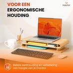 2dekans | Industor® Monitor Standaard Bamboe - Gebogen, Ophalen of Verzenden, Zo goed als nieuw, Industor