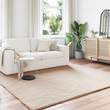 vidaXL Antislip vloerkleed van imitatie konijnenbont OLITE, Verzenden, Nieuw