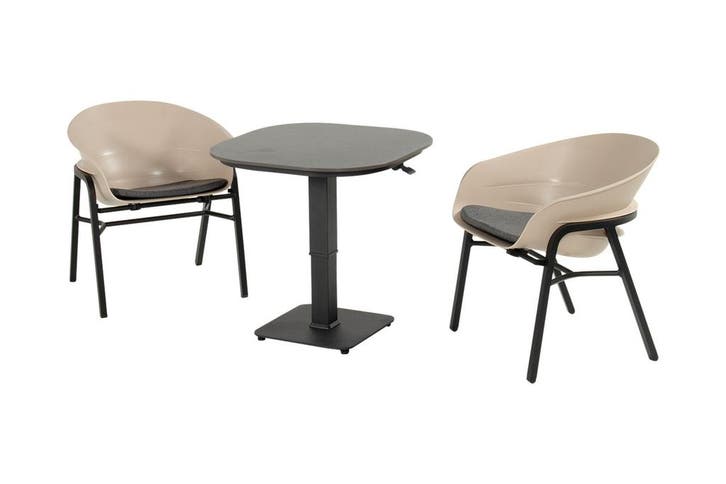 Hartman Tubb verstelbare bistro set (3-delig) - Soft, Tuin en Terras, Tuinsets en Loungesets, Loungeset, Nieuw, Kunststof, Verzenden