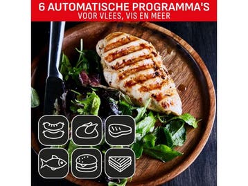 Tefal Optigrill+ GC718D10 - Contactgrill - 6 automatische, Verzenden, Nieuw