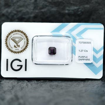 Zonder minimumprijs - 1 pcs Paars Saffier - 1.27 ct -, Nieuw