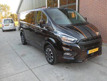 Ford Transit Custom 320 2.0 TDCI L2H1 Sport*navi/cam * xenon, Automaat, Gebruikt, Leder en Stof, Zwart
