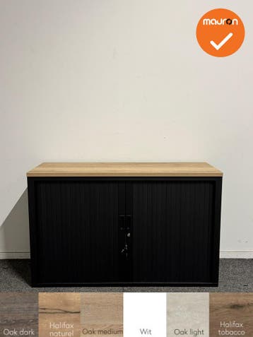 Nieuwe Roldeurkast V Serie - NIEUW - 74x120x43 - Zwart met z, Werkplek, Ophalen of Verzenden, Gebruikt, Kast
