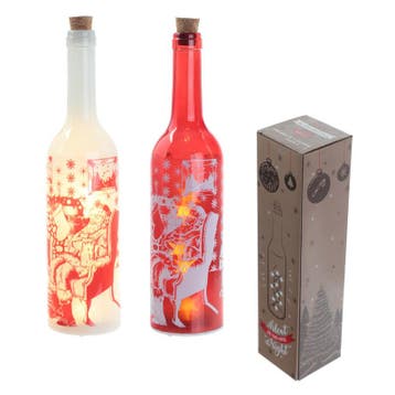 Fles met LED verlichting Kerstman (Verlichting voor binnen), Ophalen of Verzenden, Nieuw