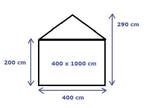 Classic Plus Feest-tent PVC 4x10x2 mtr in Wit (4x10 meter), Verzenden, Nieuw