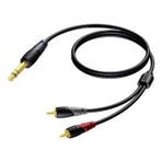 Tulp naar jack 6.35 mm kabel | M  M | Procab | CLA719 | 1.5, Verzenden, Nieuw