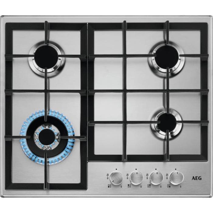 AEG HGB64400SM Gas Kookplaat, Witgoed en Apparatuur, Kookplaten, Inbouw, Nieuw, Ophalen of Verzenden