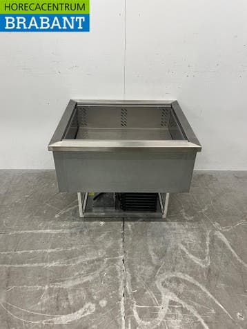RVS Drop In Saladiere Koelbak 2 x 1/1 GN 79 cm 230V Horeca, Ophalen of Verzenden, Gebruikt