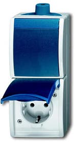 ABB Busch-Jaeger Ocean IP44 Schakelaarcontactdooscombinatie, Verzenden, Nieuw, Overige typen