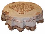 Tafelkleed Romeo grijsgroen/bruin - rond/vierkant/rechthoek, Ophalen of Verzenden, Nieuw, Rond, Binnen