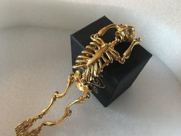 AJS Memento Mori-skelet hypoallergeen chirurgisch staal & 24