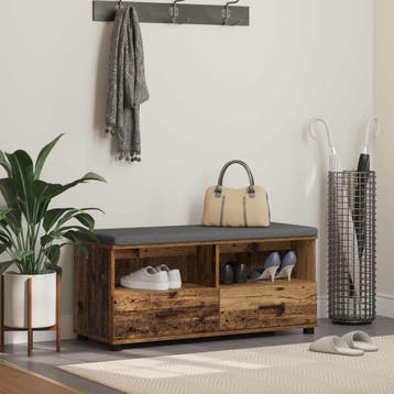 vidaXL Halbank Oudhout 100 x 38 x 46 cm, Verzenden, Nieuw
