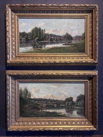 Henri-François Perret (XIX) - Bords de rivière