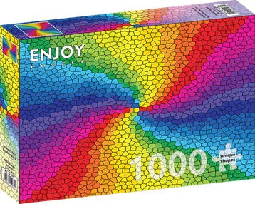 Stained Glass Rainbow Burst Puzzel (1000 stukjes) | Enjoy, Verzenden, Nieuw