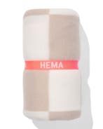 HEMA Plaid 130x150cm fleece geblokt, Verzenden, Nieuw
