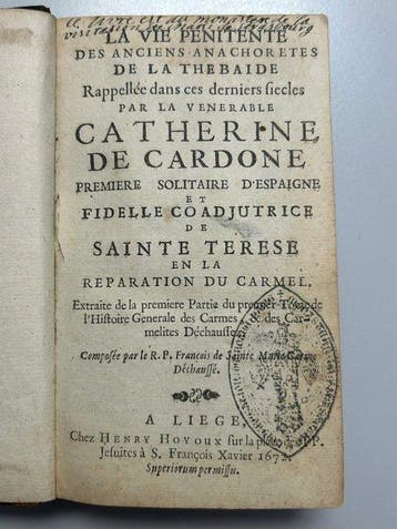 Francisco de Santa María - La Vie Penitente Des Anciens