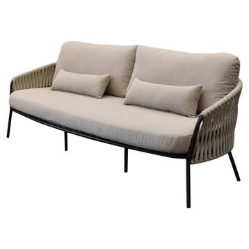 Sarenza stoel bank loungeset 3 delig zand rope terre frame, Tuin en Terras, Ophalen of Verzenden, Nieuw