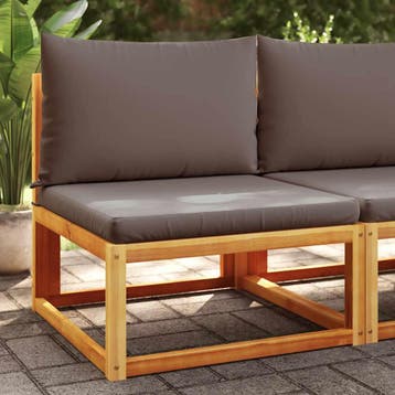 vidaXL Tuinbank zonder armleuningen met kussens acaciahout &, Tuin en Terras, Verzenden, Nieuw, Hardhout